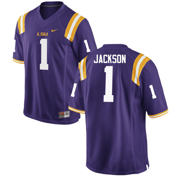 Men LSU Tigers #1 Donte Jackson College Football Jerseys Game-Purple - Click Image to Close